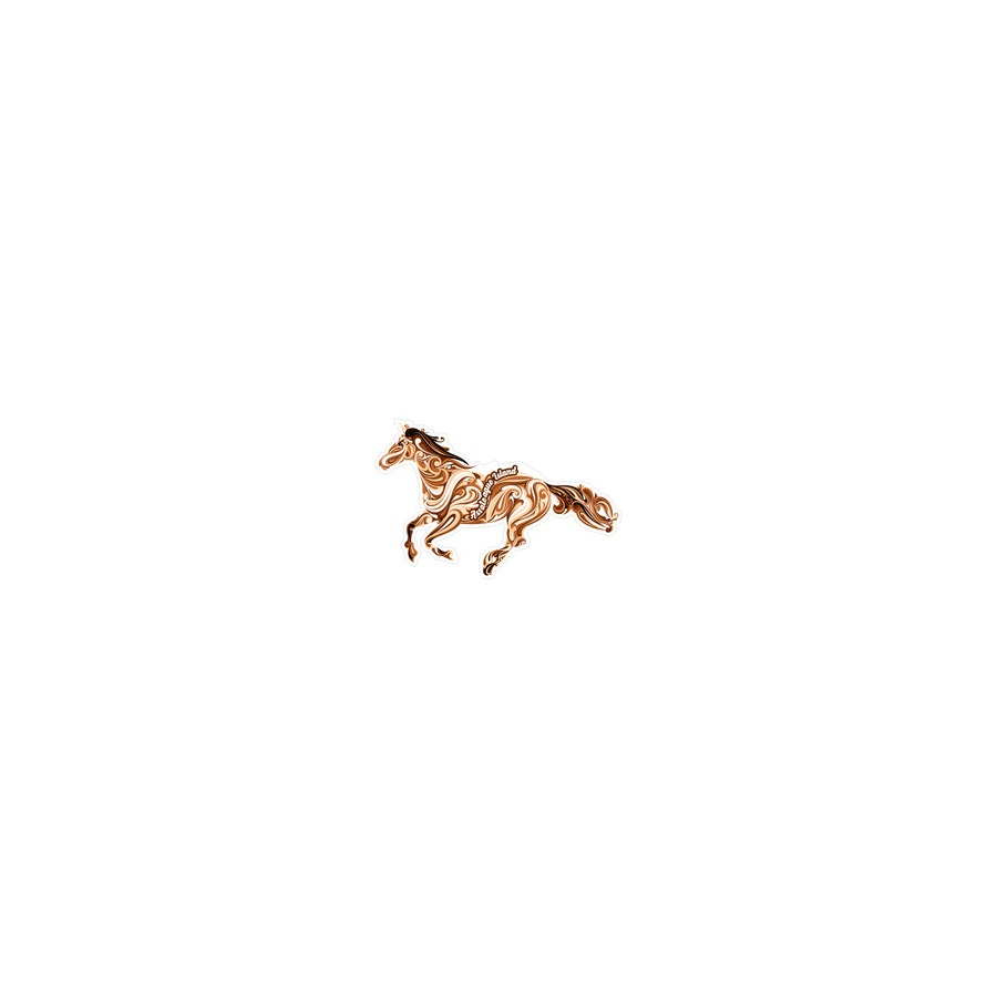 [32396] AI SWIRL HORSE BLUE EPOXY DIE CUT MAGNET
