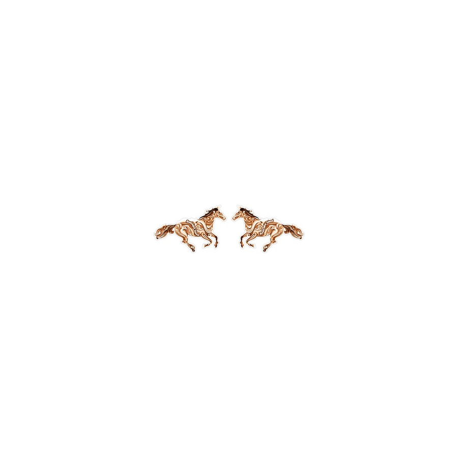 [32397] AI SWIRL HORSE BROWN EPOXY DIE CUT KEYRING