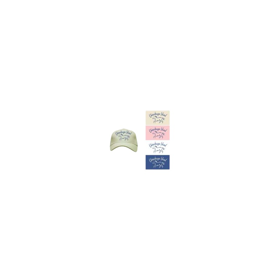 HATS AI PONY OUTLINE ASSORTED COLORS (NAVY, PINK, KHAKI, WHITE)