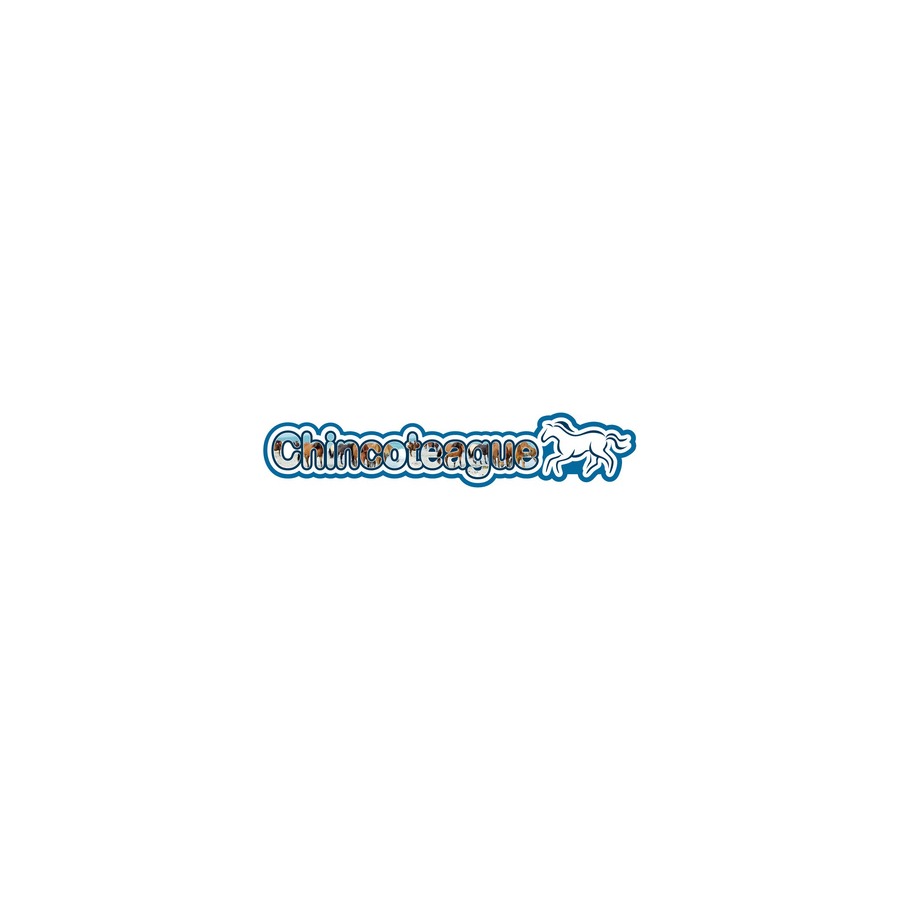 [33003] DECO MAGNET CHINCOTEAGUE BLOCK W/ HORSE