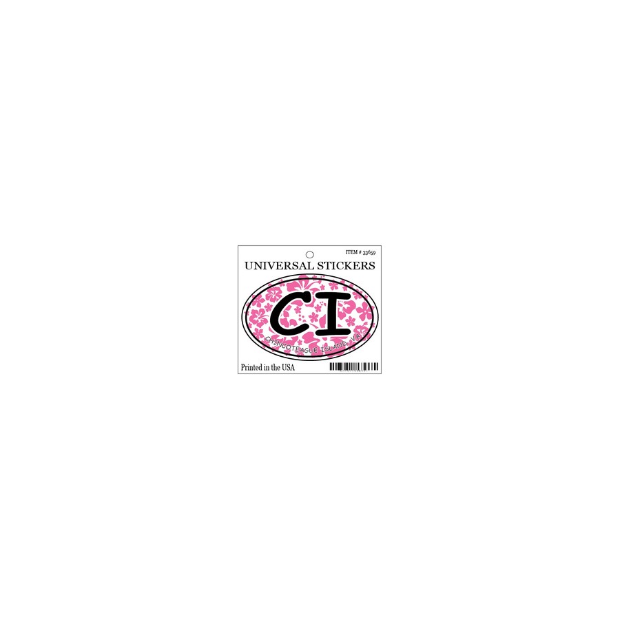OVAL STK CI HIBISCUS PINK