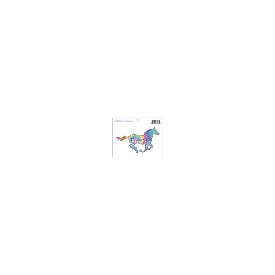 [33887] DIE CUT STICKER TIE DYE HORSE CI