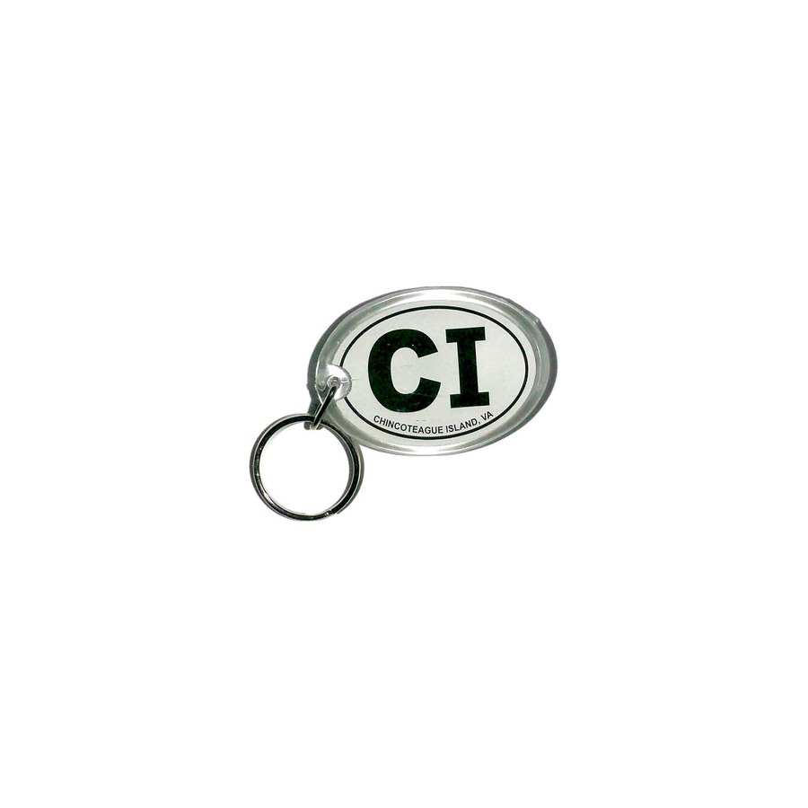 [33895] KEYRING LUCITE CI OVAL (BC6)