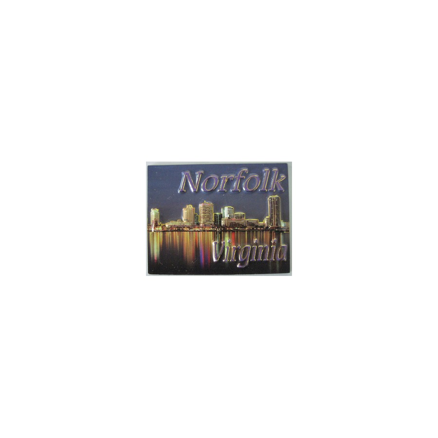 PVC EMBOSSED MAGNET W/ GOLD HIGHLIGHT NORFOLK