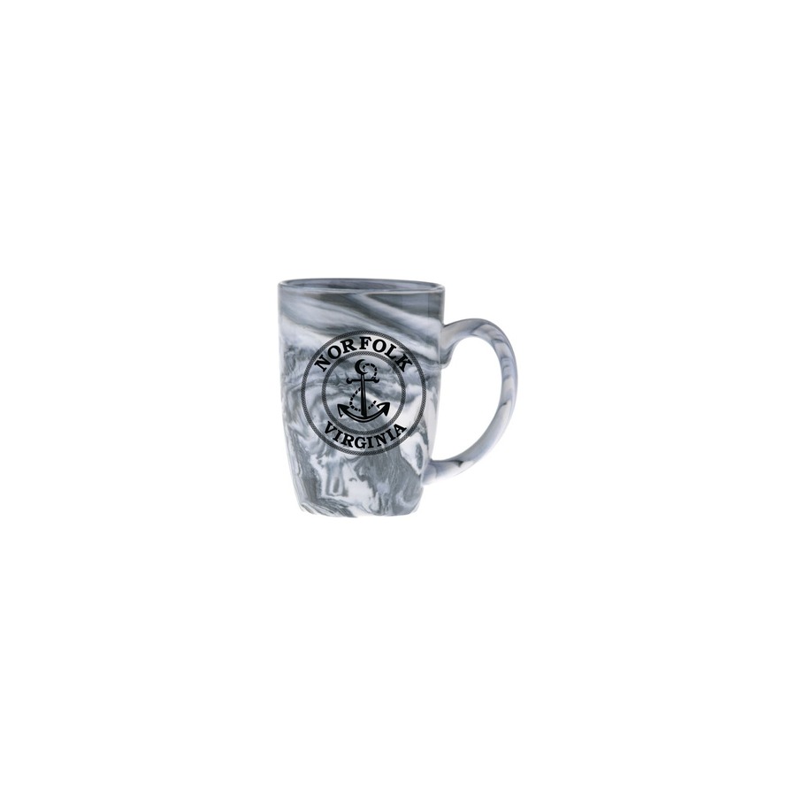 [34136] PALERMO MUG BLACK NORFOLK ANCHOR