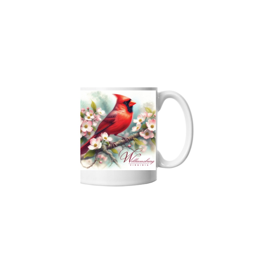 MUG WB CARDINAL WILLIAMSBURG VA 11oz