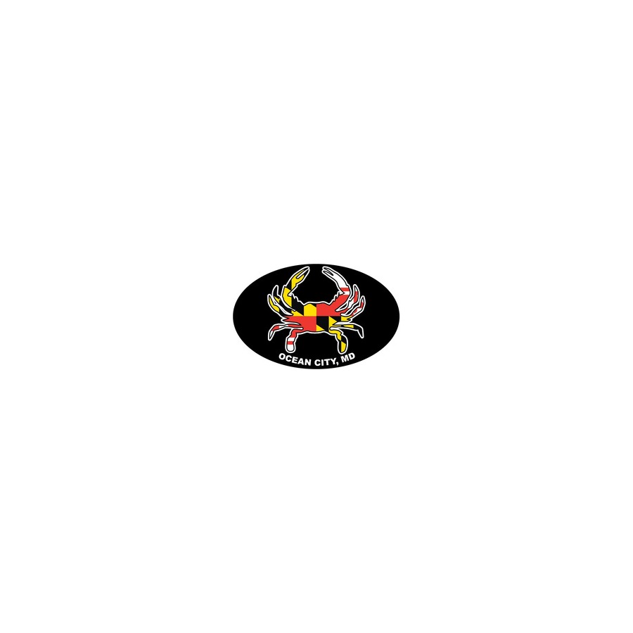 [57062] OVAL STICKER OC CRAB FLAG