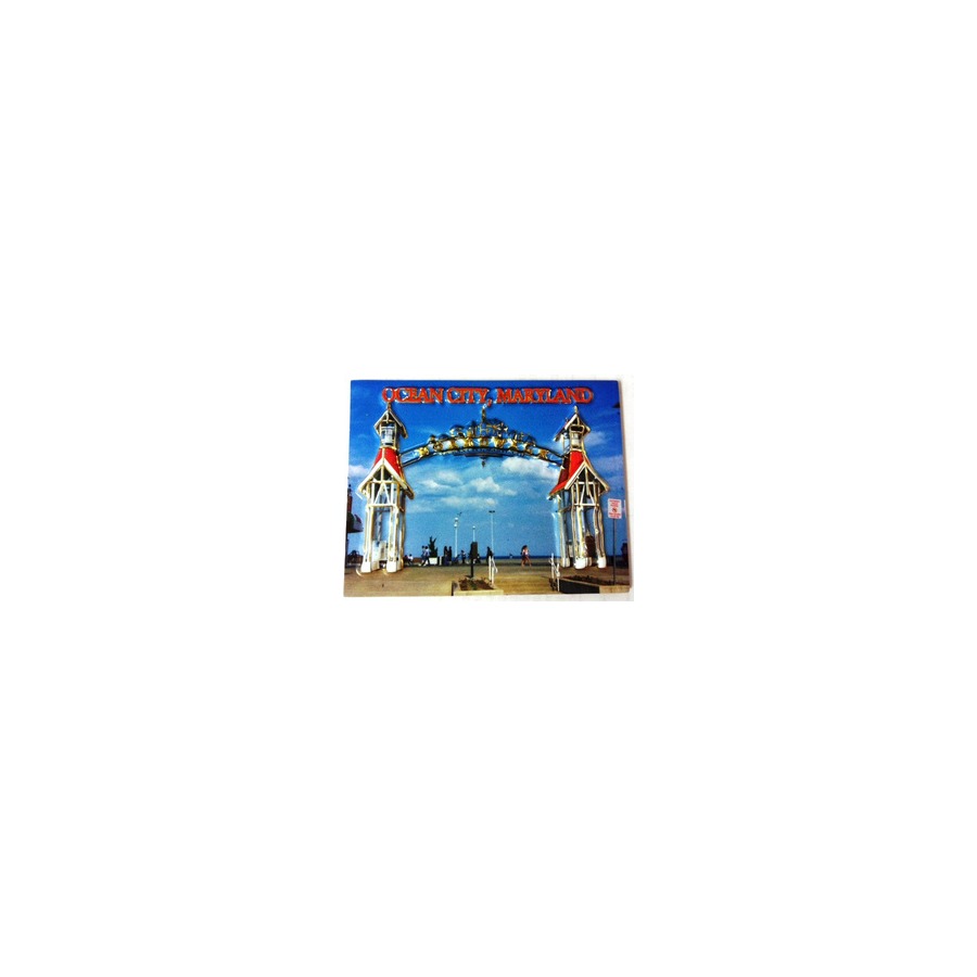 [58001] OC ARCH PVC EMBOSSED MAGNET W/ GOLD HIGHLIGHT