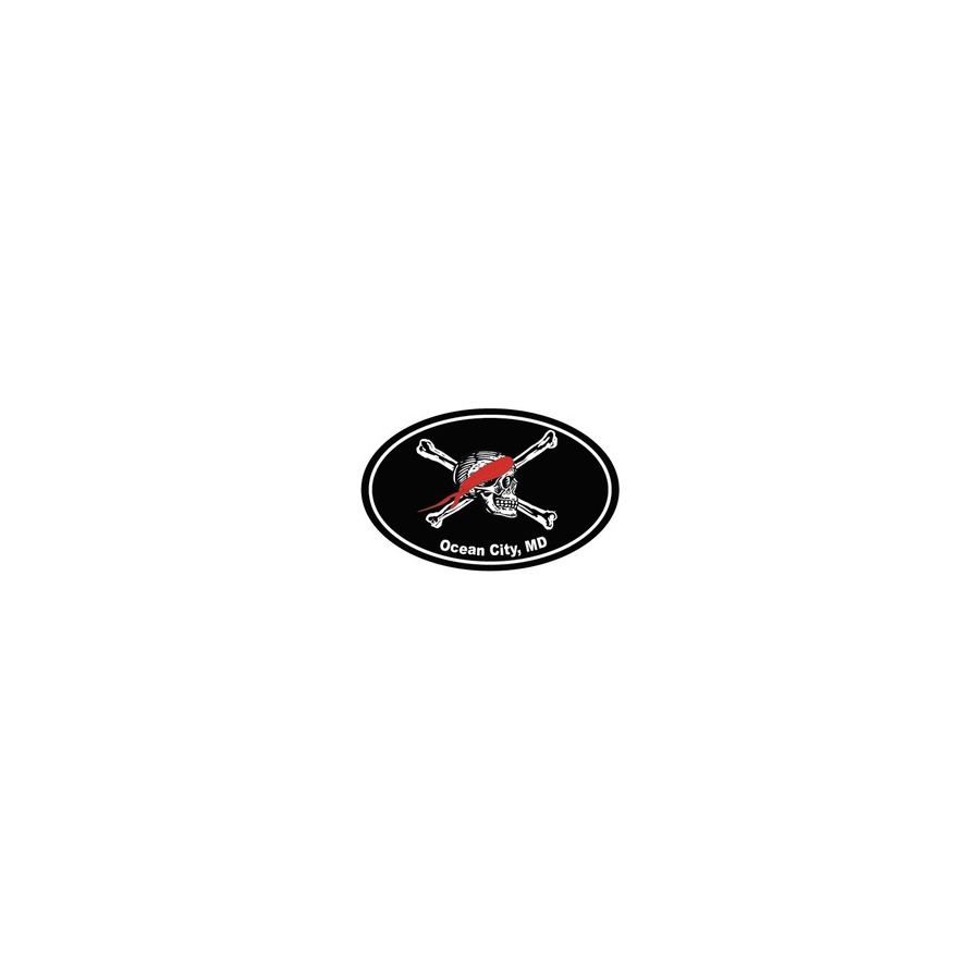 STKR OVAL OC PIRATE