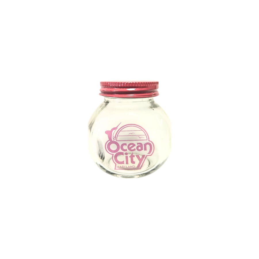 OC LOGO 3OZ GLASS JAR PINK