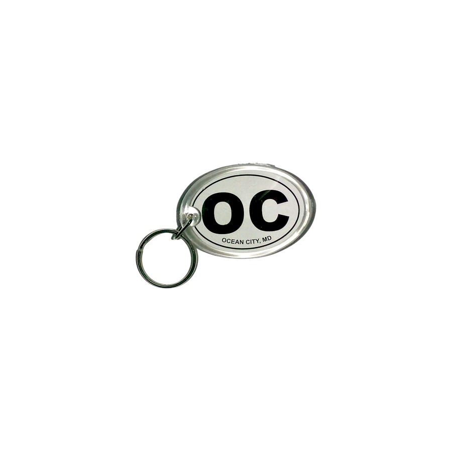 KEYRING LUCITE OVAL OC