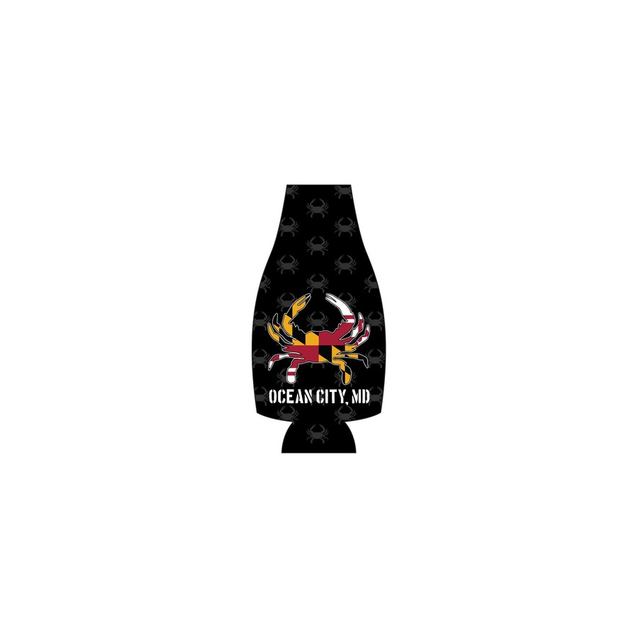 [58113] BOTTLE COOLER OC MD CRAB FLAG BLACK