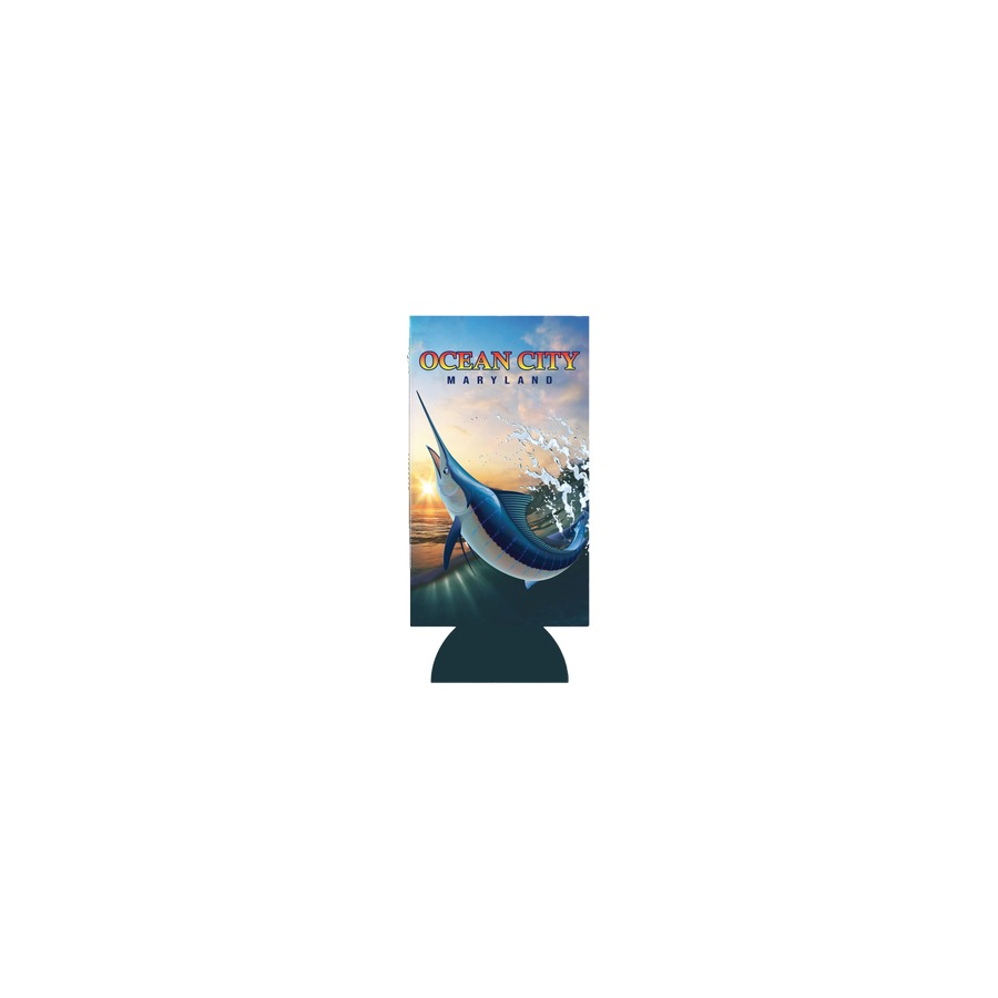 SLIM CAN COOLER OC MD WHITE MARLIN SUNSET