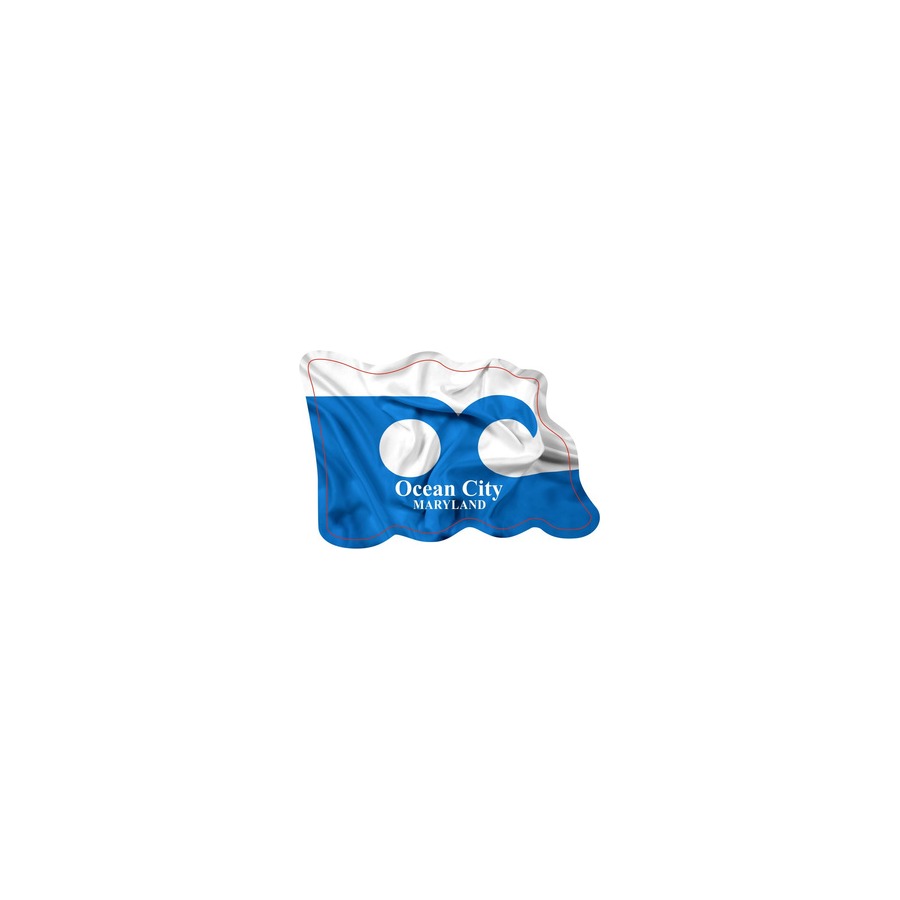 OC FLAG WAVING MAGNET DIE CUT EPOXY