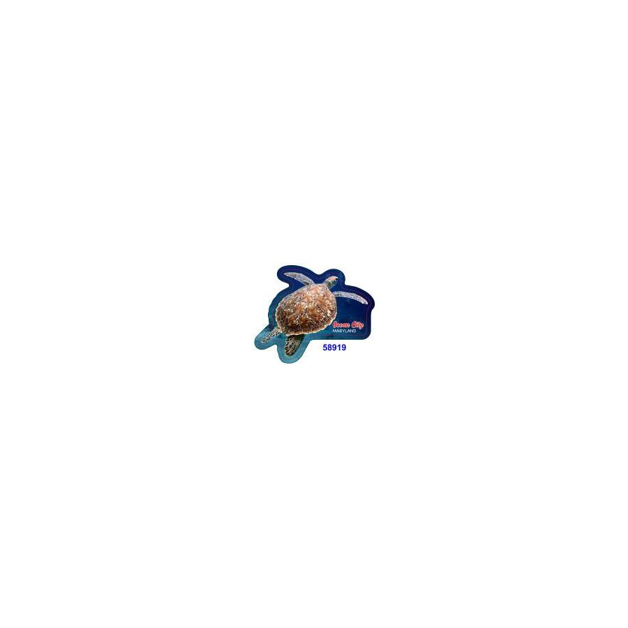[58919] TURTLE OCEAN CITY MD MAGNET DIE CUT EPOXY