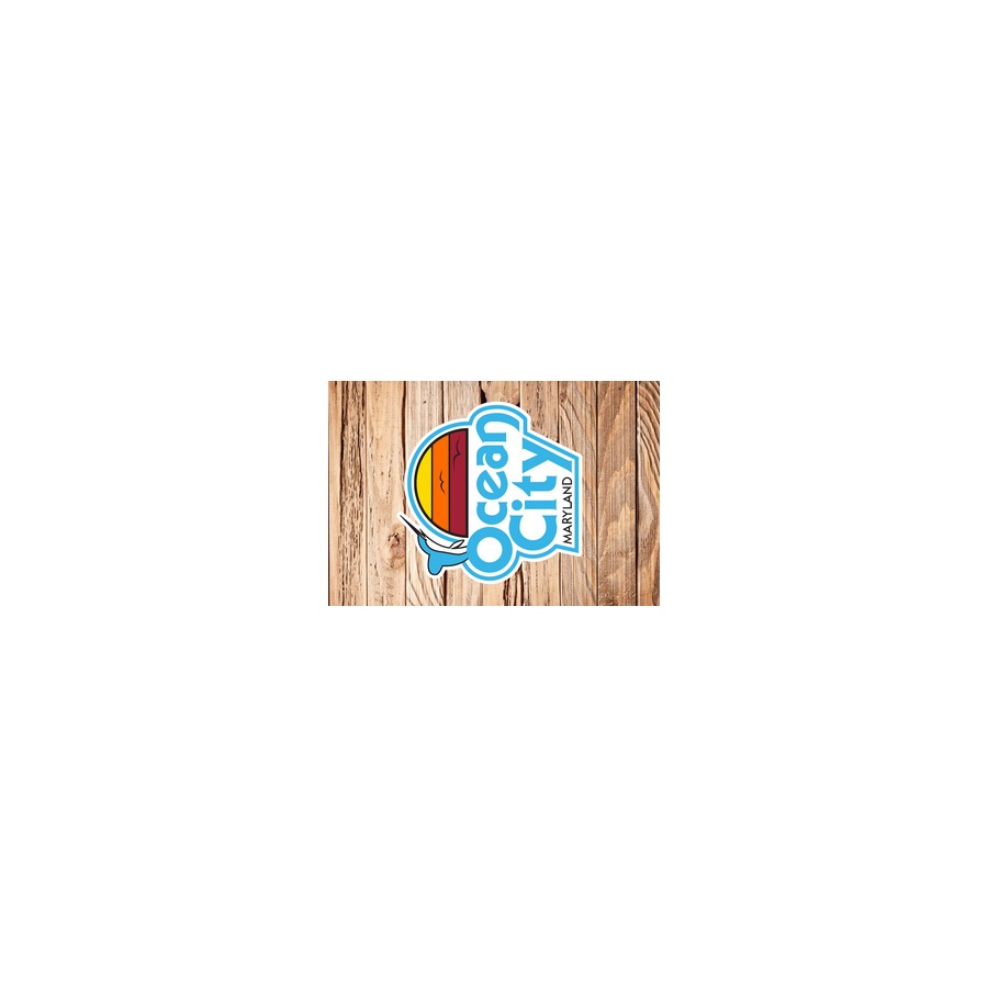 POSTCARD OC LOGO BOARDWALK WOOD