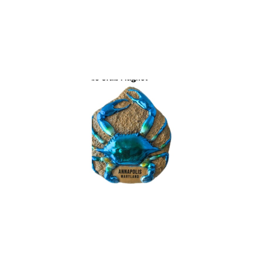 [65096] MAGNET RESIN METALIC BLUE CRAB SAND ANNAPOLIS MD