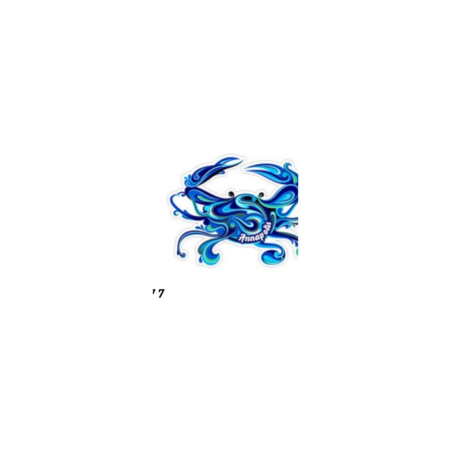 ANNAPOLIS SWIRL BLUE CRAB EPOXY DIE CUT KEYRING