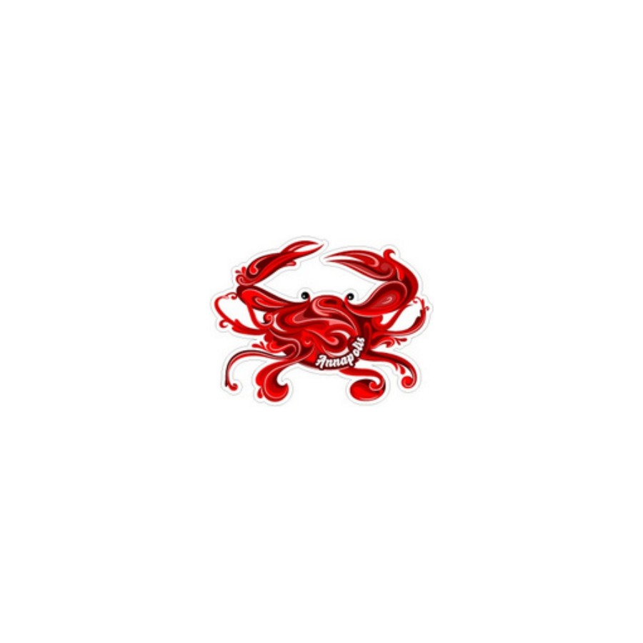 ANNAPOLIS SWIRL RED CRAB EPOXY DIE CUT KEYRING