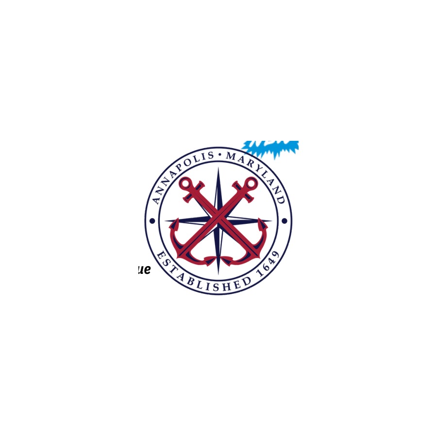 DECOWOOD MAGNET ANNAPOLIS CROSS ANCHORS RED WHITE BLUE THICK