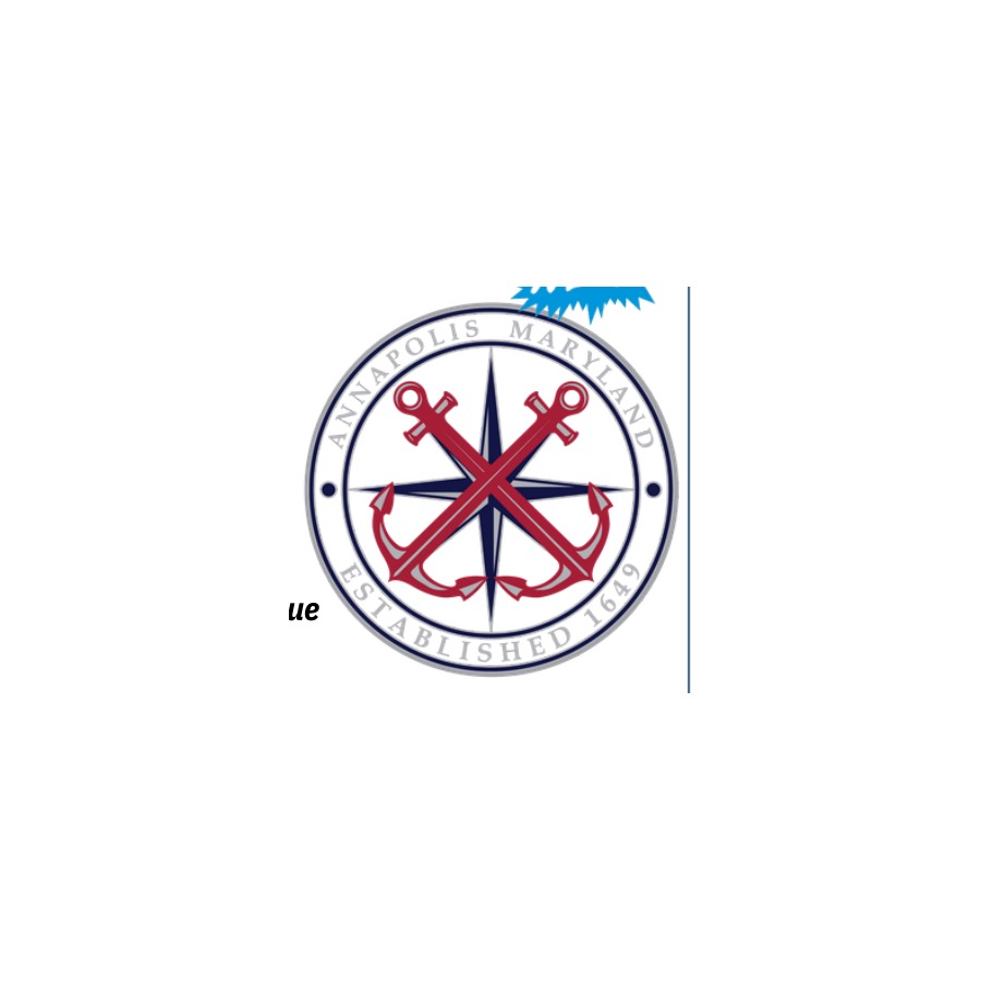 [65313] TAC PIN ANNAPOLIS CROSS ANCHORS RED WHITE BLUE