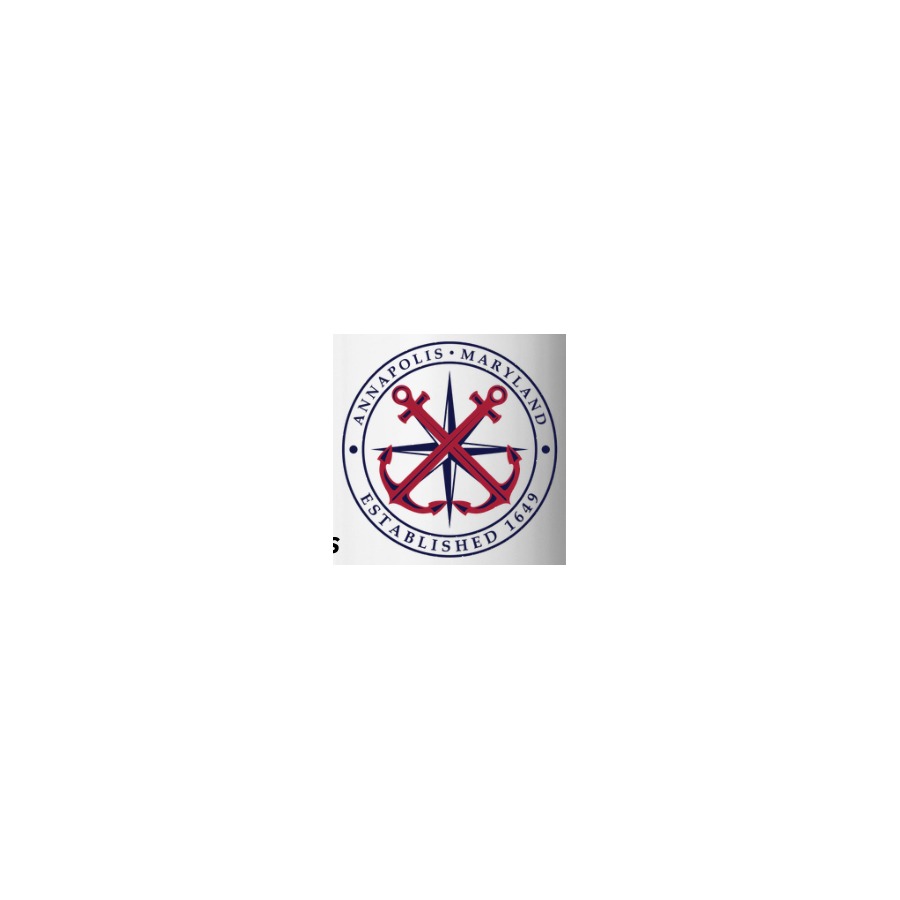 [65314] 11OZ MUG FULL WRAP ANNAPOLIS CROSS ANCHORS RED WHITE BLUE