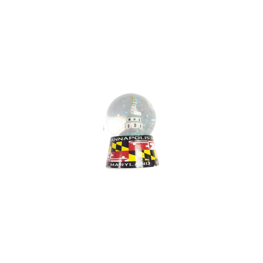 [65691] WATER GLOBE MINI ANNAPOLIS MD FLAG BASE