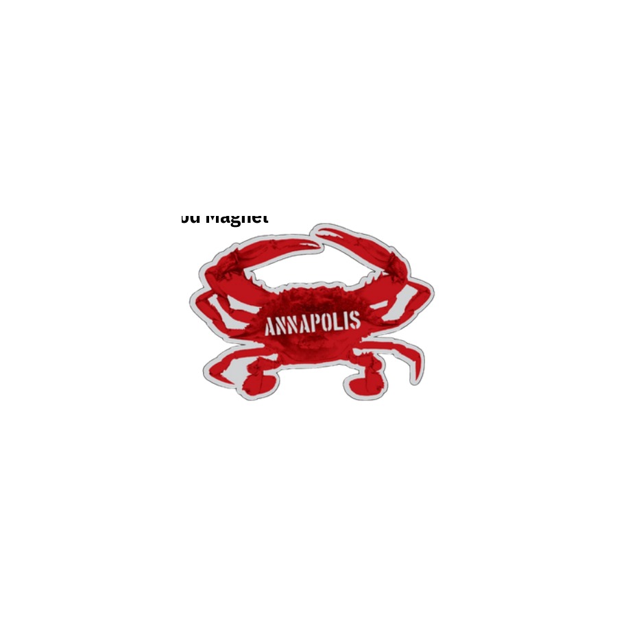 DECO MAGNET ANNAPOLIS RED CRAB FOIL