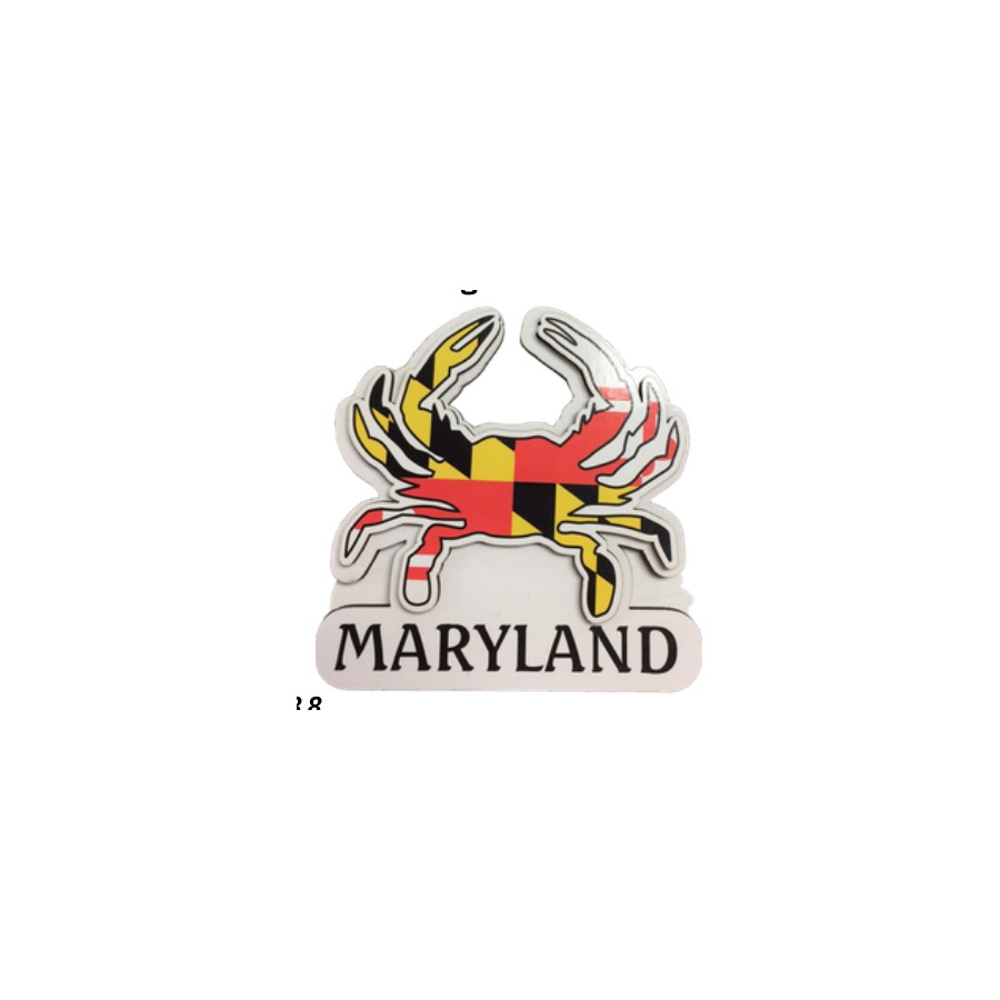2 LEVEL DECO MAGNET FLAG CRAB MARYLAND