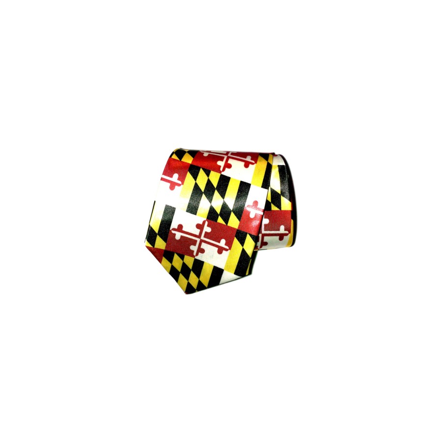 NECK TIE RAYON MARYLAND FLAG