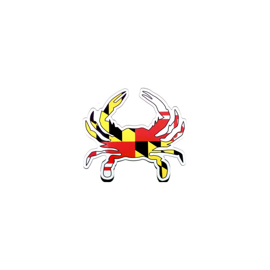 CAR MAGNET DIE CUT MD FLAG CRAB
