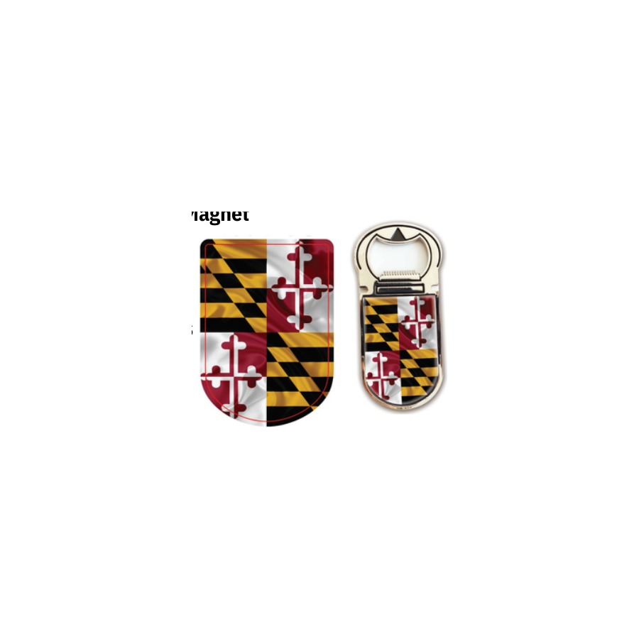 MD FLAG MAGNET BOTTLE OPENER METAL