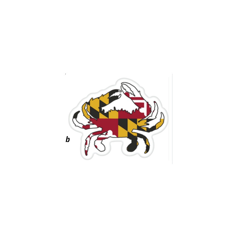 [66278] MD FLAG CRAB MAGNET DIE CUT EPOXY