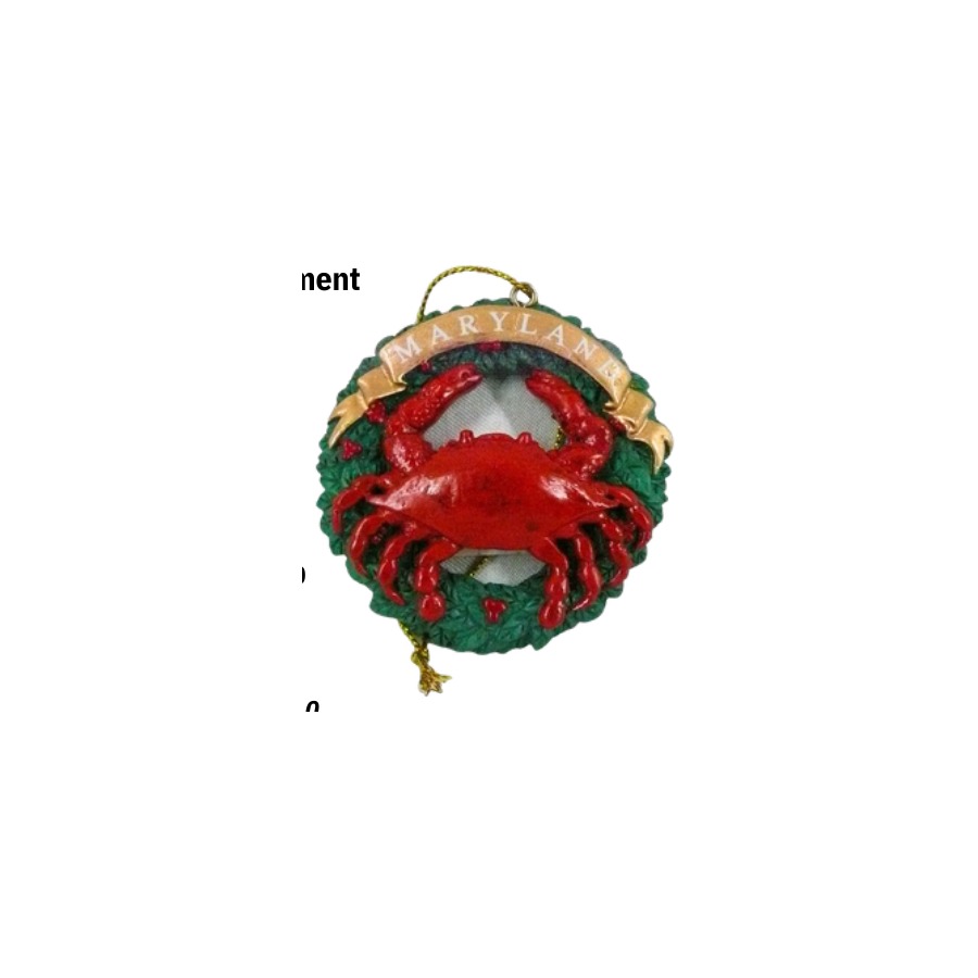 ORNAMENT RESIN RED CRAB WREATH MARYLAND