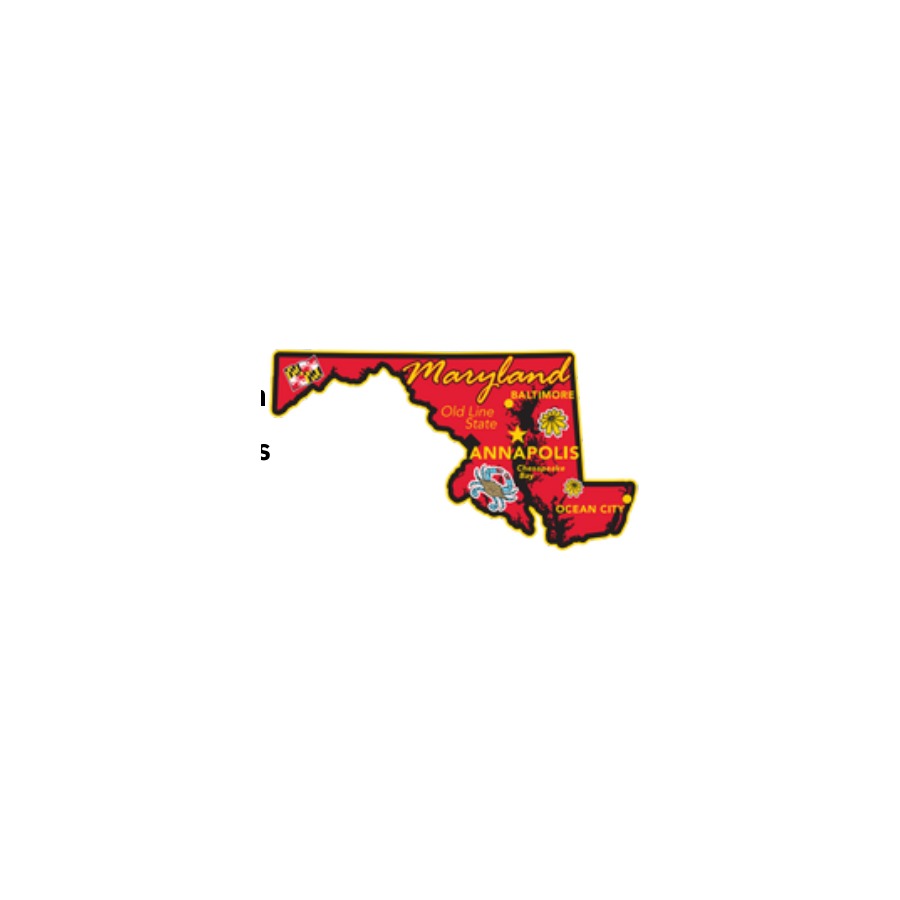 MD - FOIL DECO STATE MAGNET MARYLAND OUTLNE