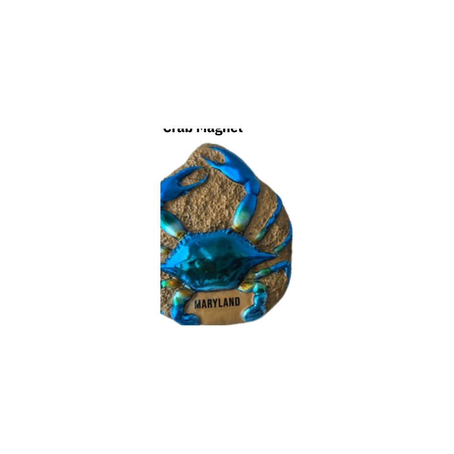 MAGNET RESIN METALIC BLUE CRAB SAND MARYLAND