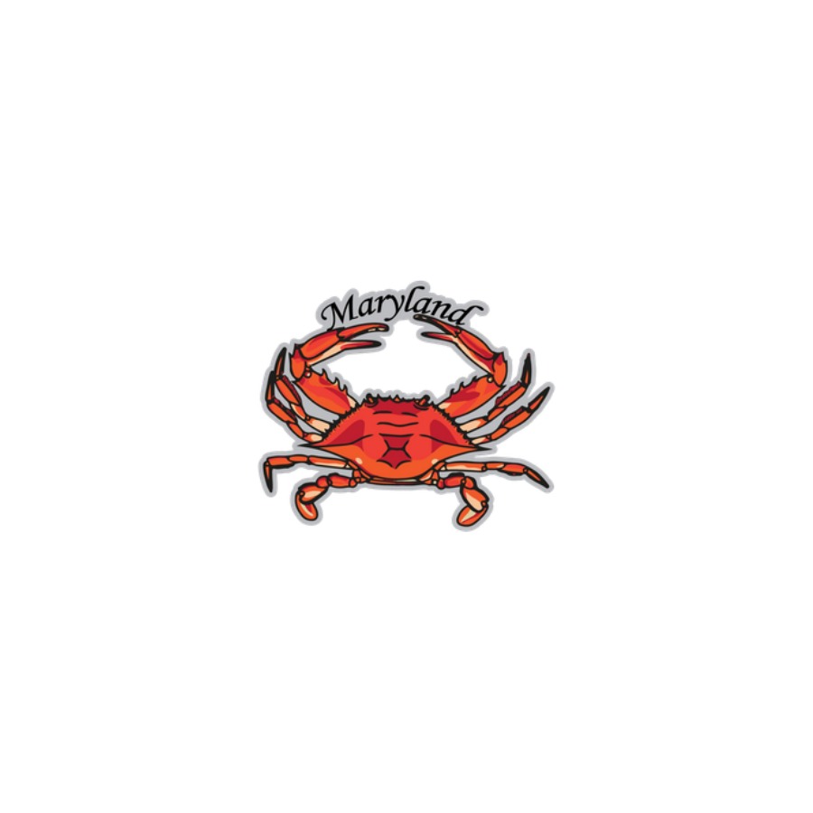 MD RED CRAB FOIL DECO MAGNET