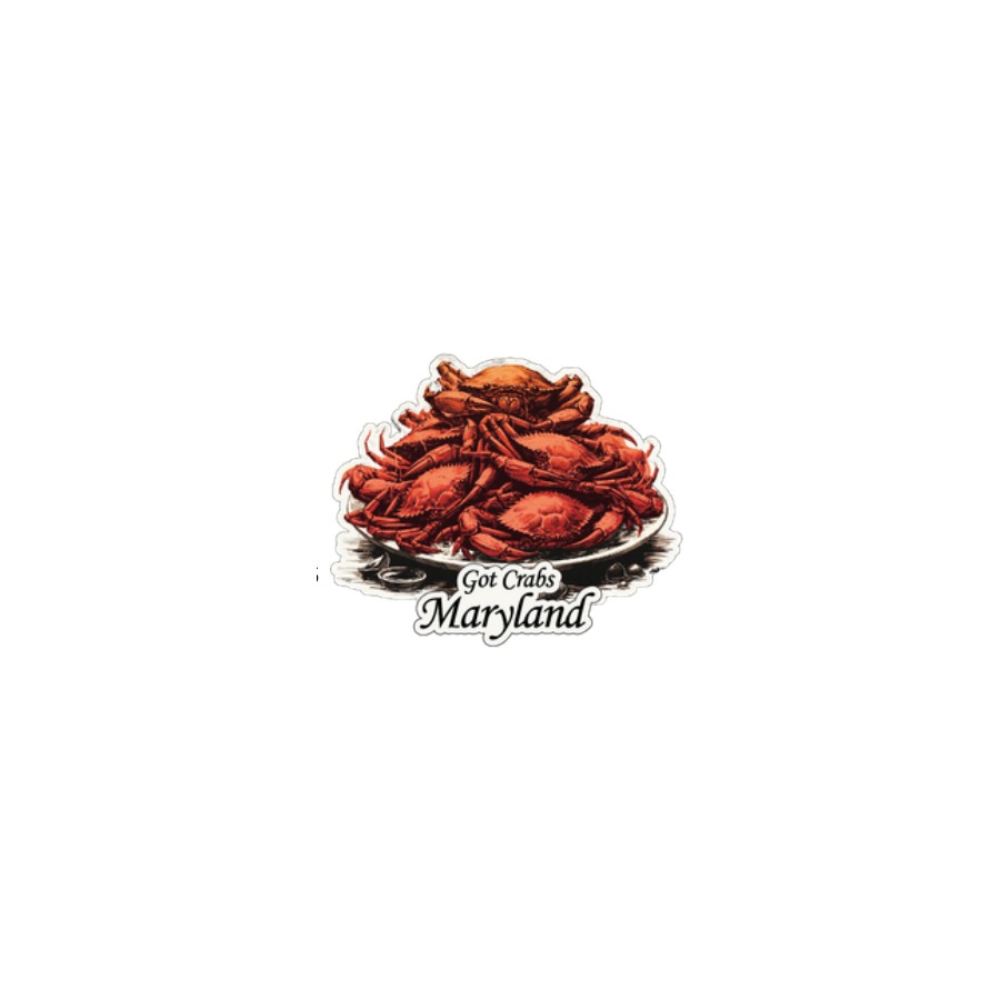 MD GOT CRABS PLATE FOIL DECO MAGNET