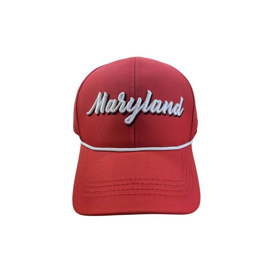 [66360] MARYLAND RED TEXT NYLON VECRO
