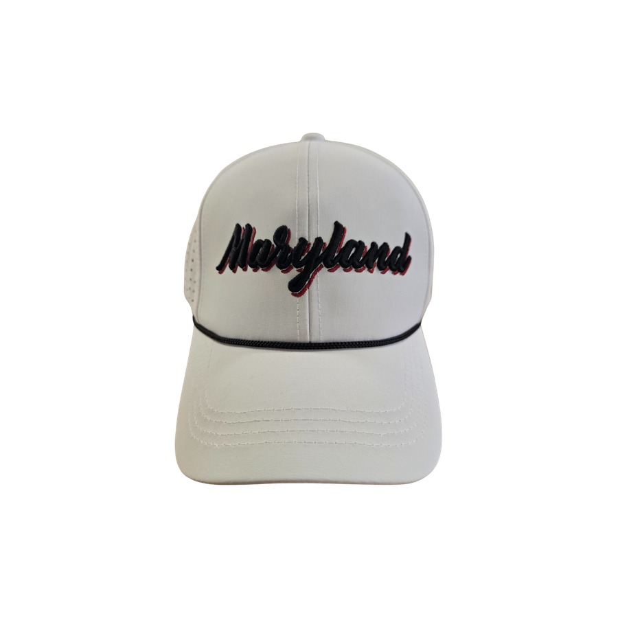 [66361] MARYLAND WHITE TEXT NYLON VECRO