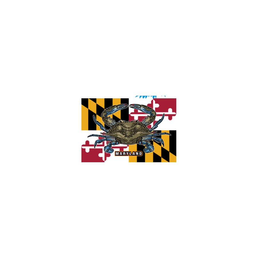 [66375] MD FLAG BLUE CRAB NATURAL PHOTO MAGNET
