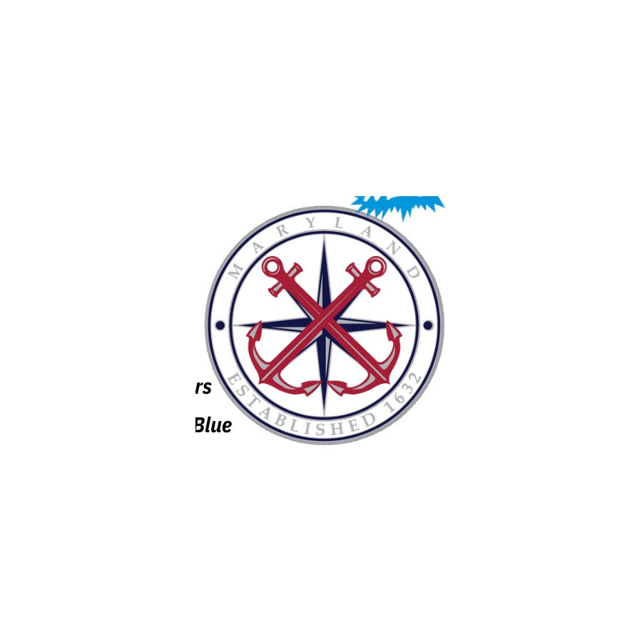 [66379] TAC PIN MARYLAND CROSS ANCHORS RED WHITE BLUE