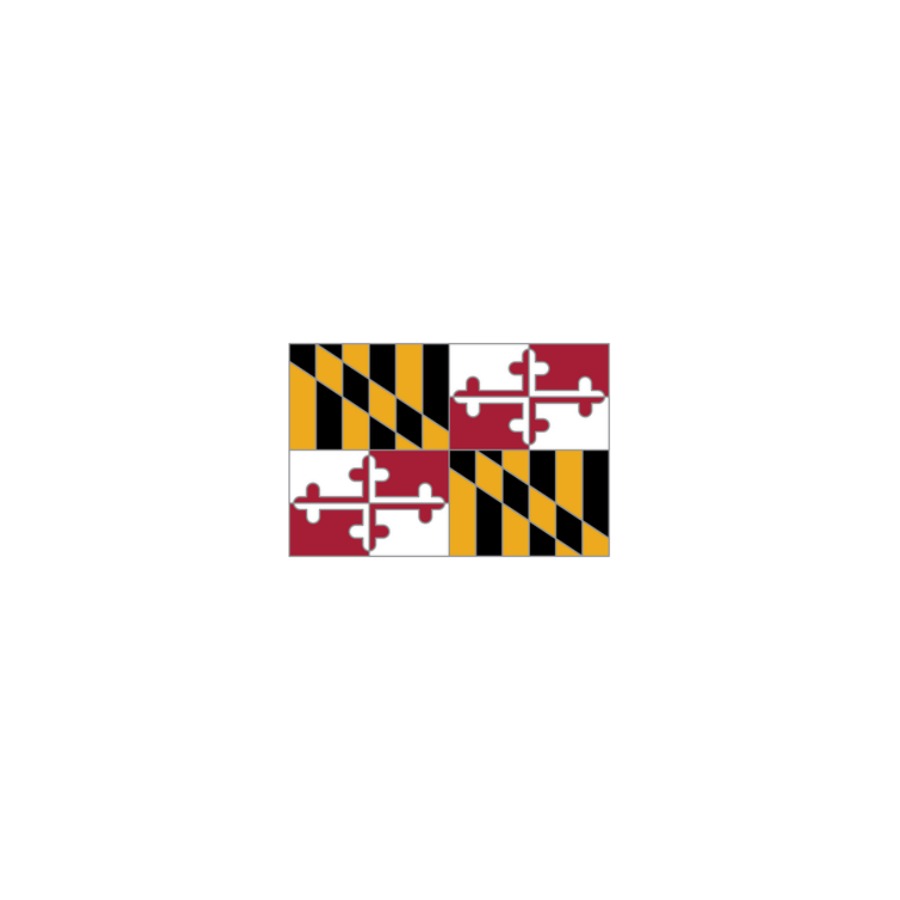 METAL ALLOY ORNAMENT MD FLAG RECT