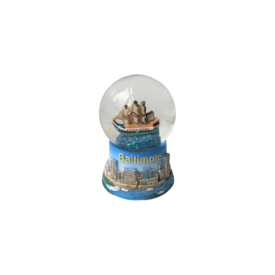 [66891] WATER GLOBE MINI BALTIMORE SHIP