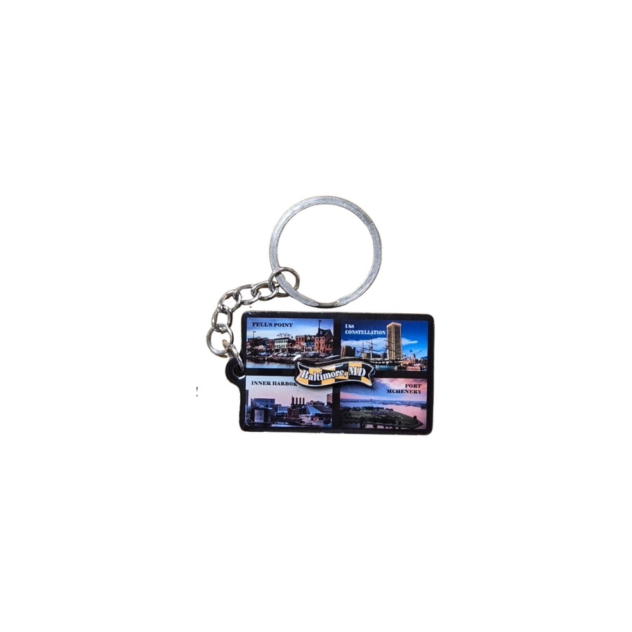 BALTIMORE 4 PICS 2-LEVEL DECO KEYRING