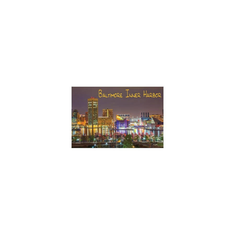 [66943] 11OZ MUG FULL WRAP BALTIMORE SKYLINE NIGHT INNER HARBOR