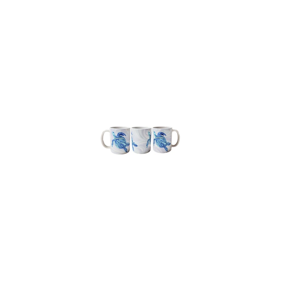 OBX SWIRL TURTLE TEAL FULL WRAP MUG 11OZ