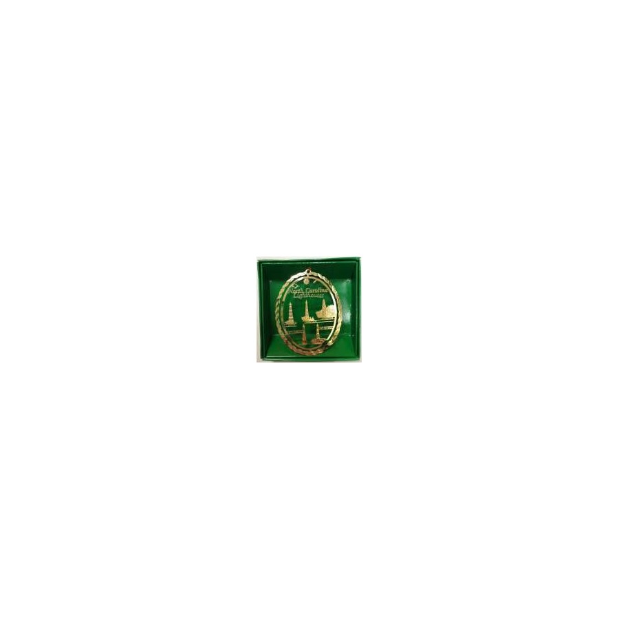 [73035] GOLD ORNAMENT NC LIGHTHSE CLGE #2