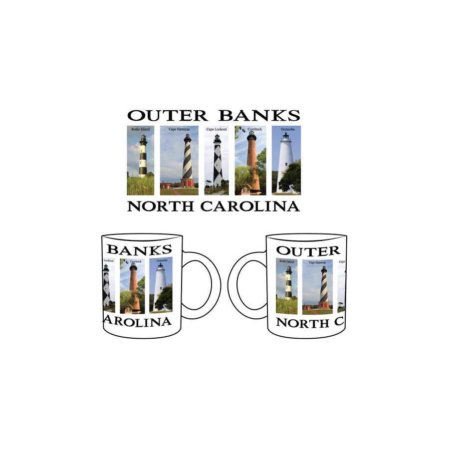 MUG OBX LIGHTHOUSES ART 11oz