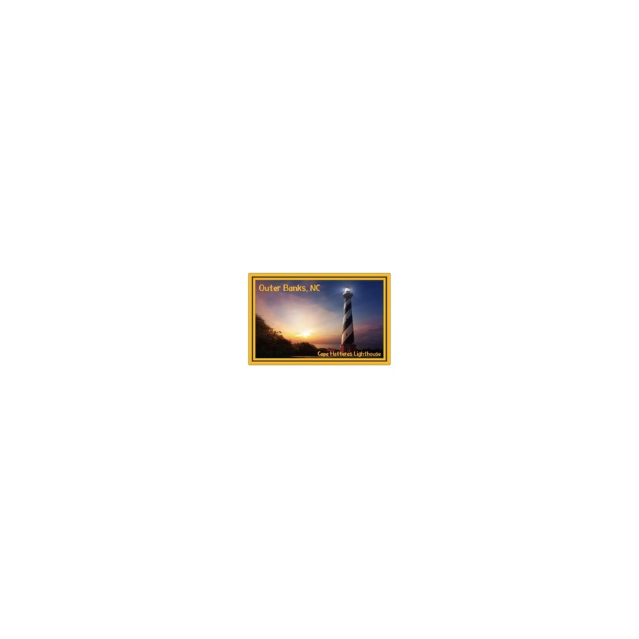 CAPE HATTERAS LH OBX EPOXY 2-LEVEL DECO MAGNET